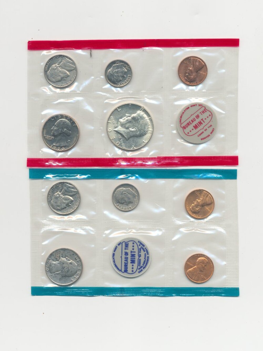 1970 US Mint Uncirculated 10 Coin Set Complete